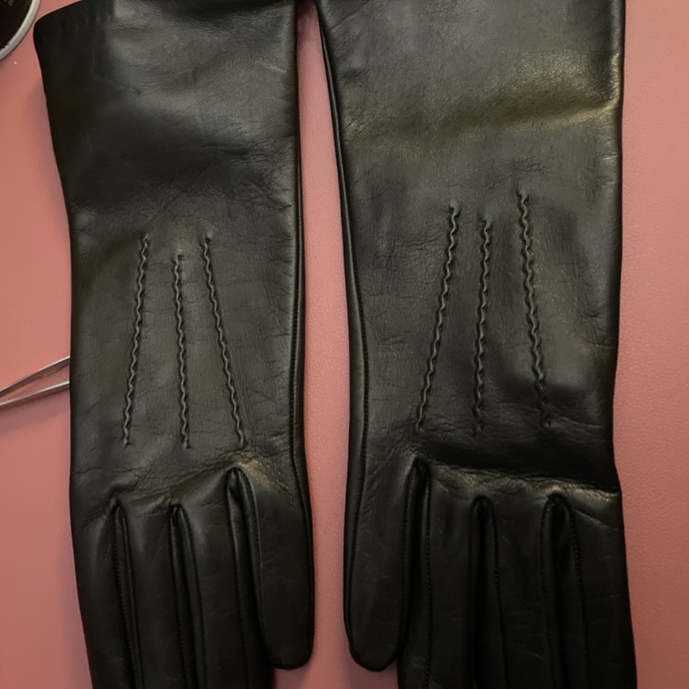 Burberry Black leather gloves - Picture 5 of 6